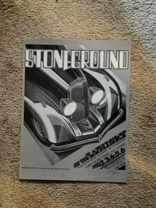 Stoneground At The Whisky Concert Poster - Signed Randy Tuten - 1972