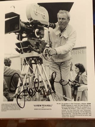 James Bond 007 Collectable Director John Glen View To A Kill Signed Photo