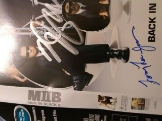 WILL SMITH SIGNE DVD COVER MEN IN BLACK TOMMY LEE JONES SIGNED 100 REAL DEAL 3