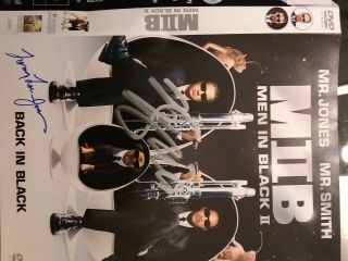 WILL SMITH SIGNE DVD COVER MEN IN BLACK TOMMY LEE JONES SIGNED 100 REAL DEAL 5
