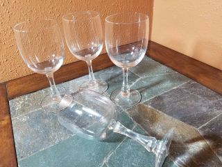 4 Fostoria " Fascination " Clear Water Goblets Glasses