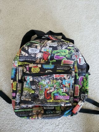 Marvel Comics Print All Over Backpack 16 " Gently Unisex Backpack Freeship