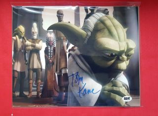 Bam Box Tom Kane " Yoda " Signed Autograph 8x10 Photo Star Wars: Clone Wars