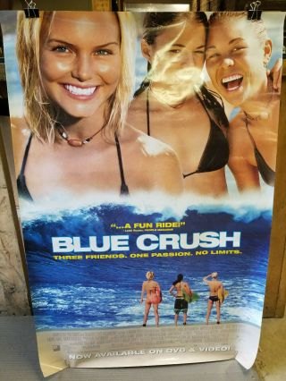 Blue Crush 2002 rolled 27x40 dvd promotional poster 2