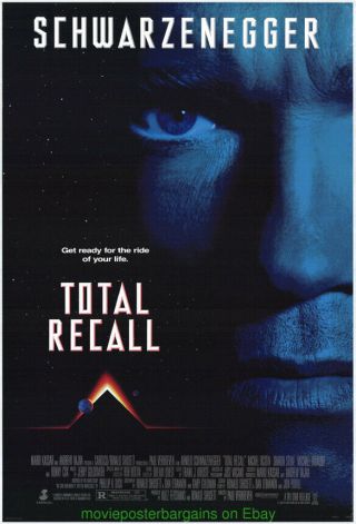 Total Recall Movie Poster Ss 27x40 Arnold Schwarzenegger 1990 N.