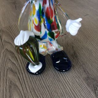 Vintage MURANO Glass Clown Drummer from Band set with Drum 7 