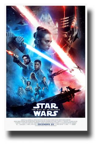 Rise Of Skywalker Movie Poster Star Wars Ix 9 11 " X17 " 1st Mains Usa Sameday Ship
