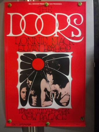 The Doors Lonnie Mack Bg 186 - 4 Tuten Bill Graham Cow Palace Poster