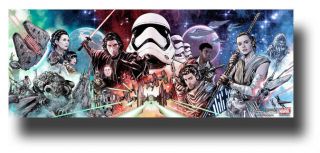 Rise Of Skywalker Movie Poster Star Wars Ix 9 11 " X17 " 1st Wide Usa Sameday Ship