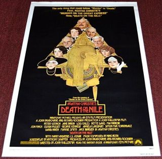 Death On The Nile 1978 Orig.  Rolled 27x41 Movie Poster Richard Amsel Crime Art