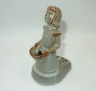Nicodemus Ohio Arts & Crafts Pottery Kneeling Child " Flower Girl " Figurine