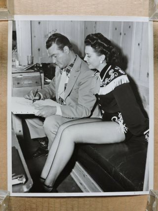 Ann Miller With Red Skelton Dw Leggy Candid Photo 1951 Texas Carnival