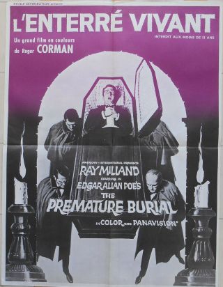 The Premature Burial 24x32 French 1963 Roger Corman