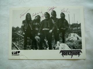 Torchure Rare Autographed Heavy Metal Band Photo