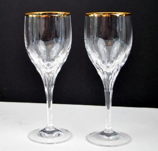Gorham DIAMOND GOLD Fine Crystal Set of 2 glasses 2