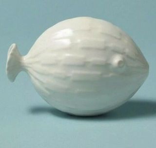 Vintage Jonathan Adler White Ceramic Fish Early Style Sculpture
