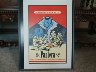 Pantera Cowboys From Hell " Marlboro " 1995 Promo Poster Artrock