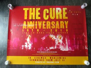 The Cure Anniversary 1978 - 2018 Uk Movie Poster Quad 2019 Poster Rare