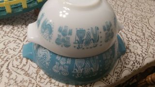 Corelle Pyrex Amish Butterprint Cinderella Bowls.  444 4qt & 443 2.  Qt Exc S9