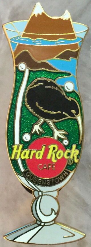Hard Rock Cafe Queenstown 2002 Hurricane Glass Series Pin Kiwi Bird - Hrc 14995