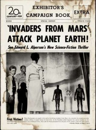 Invaders From Mars Pressbook,  Helena Carter,  Arthur Franz,  Jimmy Hunt Sci - Fi