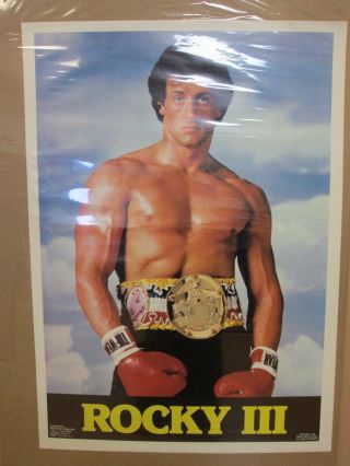 Vintage 1982 Rocky Iii Boxing Movie Poster Stallone 11399