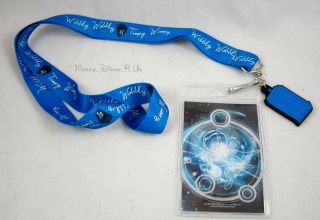 Bbc Dr Who Wibbly Wobbly Timey Wimey All Over Lanyard Tardis Charm Id Holder