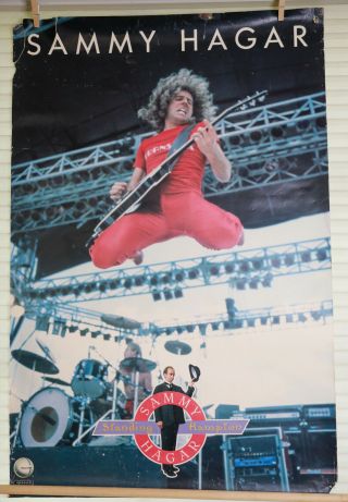 Sammy Hagar Record Store Concert Poster Standing Hampton Geffen 1982