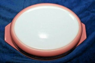 VINTAGE 1 1/2 QT PINK DAISY PYREX CASSEROLE DISH WITH LID 2