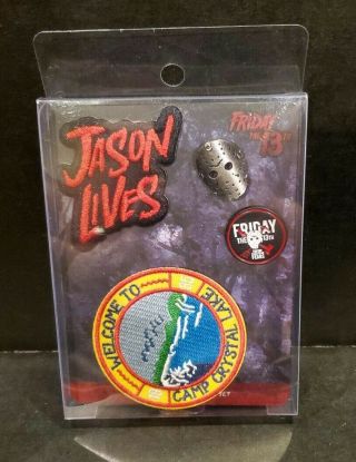 Bioworld Friday The 13th Patches And Pins Set Jason Voorhees Horror