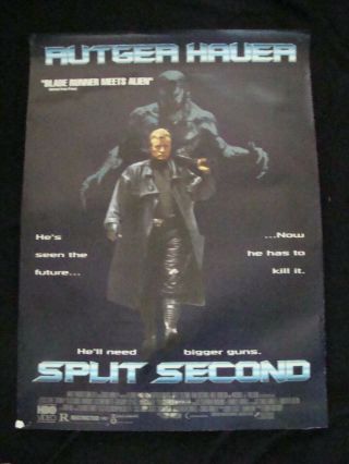 Split Second Movie Poster Rutger Hauer Video Promo 1992