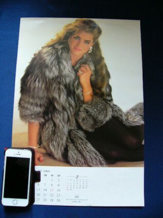 1988 Brooke Shields Japan Vintage Poster Calendar Very Rare