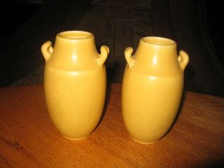 Rookwood Small Handled Yellow Vases 77 - C