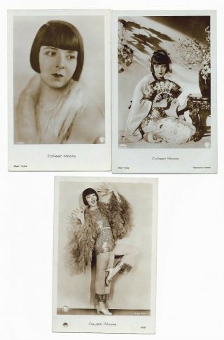 1930s 3 Diff Hollywood Movie Studio Postcards Colleen Moore 258