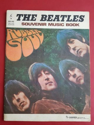The Beatles Sheet Music Book Vintage 1965 Usa Deluxe Rubber Soul Photos Souvenir