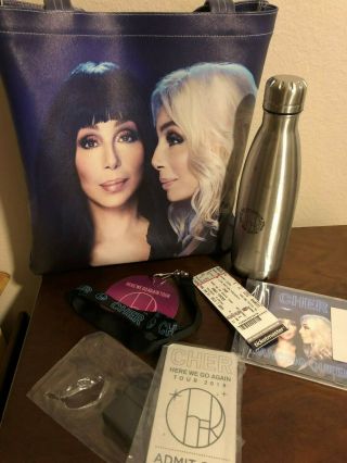 Cher 2019 Here We Go Again Tour Vip Bag,  Lanyard,  Thermos,  Souvenir Ticket,  Cd