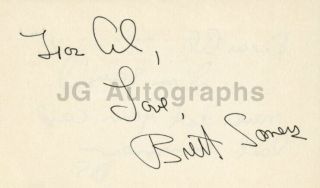 Brett Somers - Actress: " The Odd Couple " - Signed Card
