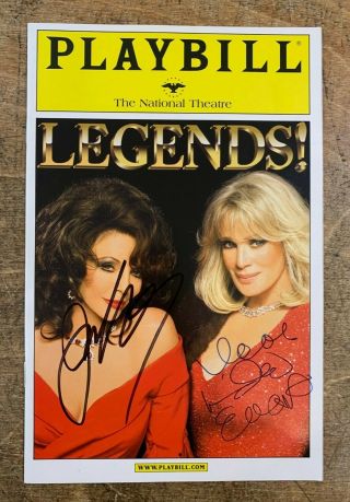 " Legends " Playbill Signed By Joan Collins And Linda Evans