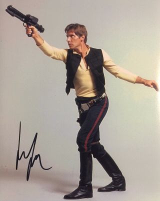 Harrison Ford Signed Autographed 8x10 Blaster Photo,