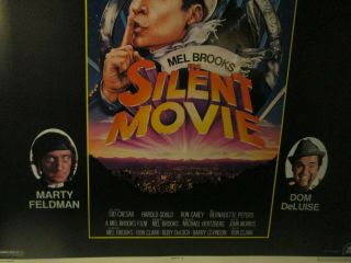 ' SILENT MOVIE ' 22x28 Movie Poster ½ Sheet 1976 Mel Brooks Marty Feldman 2