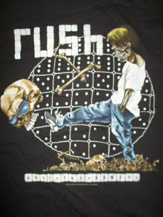 Retro 2009 Rush " Roll The Bones " World Tour Concert (med) T - Shirt Geddy Lee