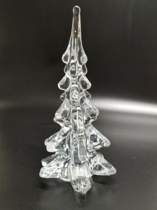Vintage/mcm Hand Blown Clear Glass Large 8 & 1/4 " Christmas Tree -