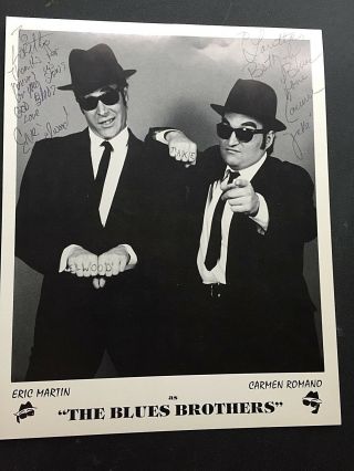 Eric Martin & Carmen Romano " Blues Brothers " Autographed Photo - Hand Signed