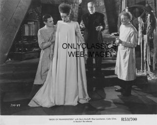 1935 Bride Of Frankenstein 8x10 Photo Science Fiction Boris Karloff Colin Clive