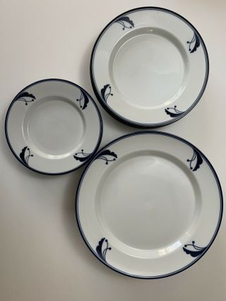 Set Of 4 Dansk Flora Bayberry DINNER,  SALAD,  SMALL Plates 3