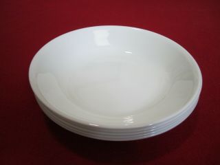 Set Of Ten 8 1/2 " White Corelle Shallow Pasta Bowls.