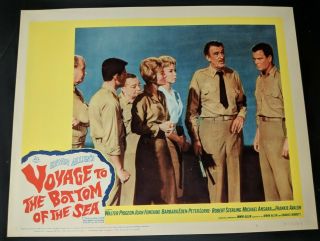 Voyage To The Bottom Of The Sea 1961 Lobby Card No 6 Peter Lorre Barbara Eden Vf