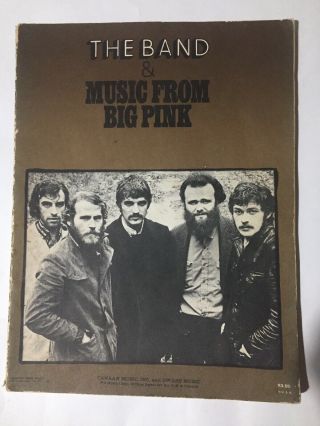 The Band & Music From Big Pink Lyric Music Sheet Songbook Vintage Rock / Photos