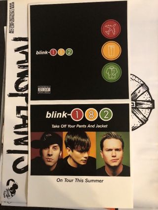 Blink 182 Take Off Your Pants And Jacket 2 Sided Perforated 12x12 Promo Poster