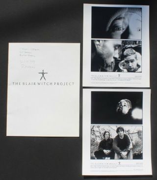 Vtg 2 Blair Witch Project Press Kit Photos / Film (heather Donahue)